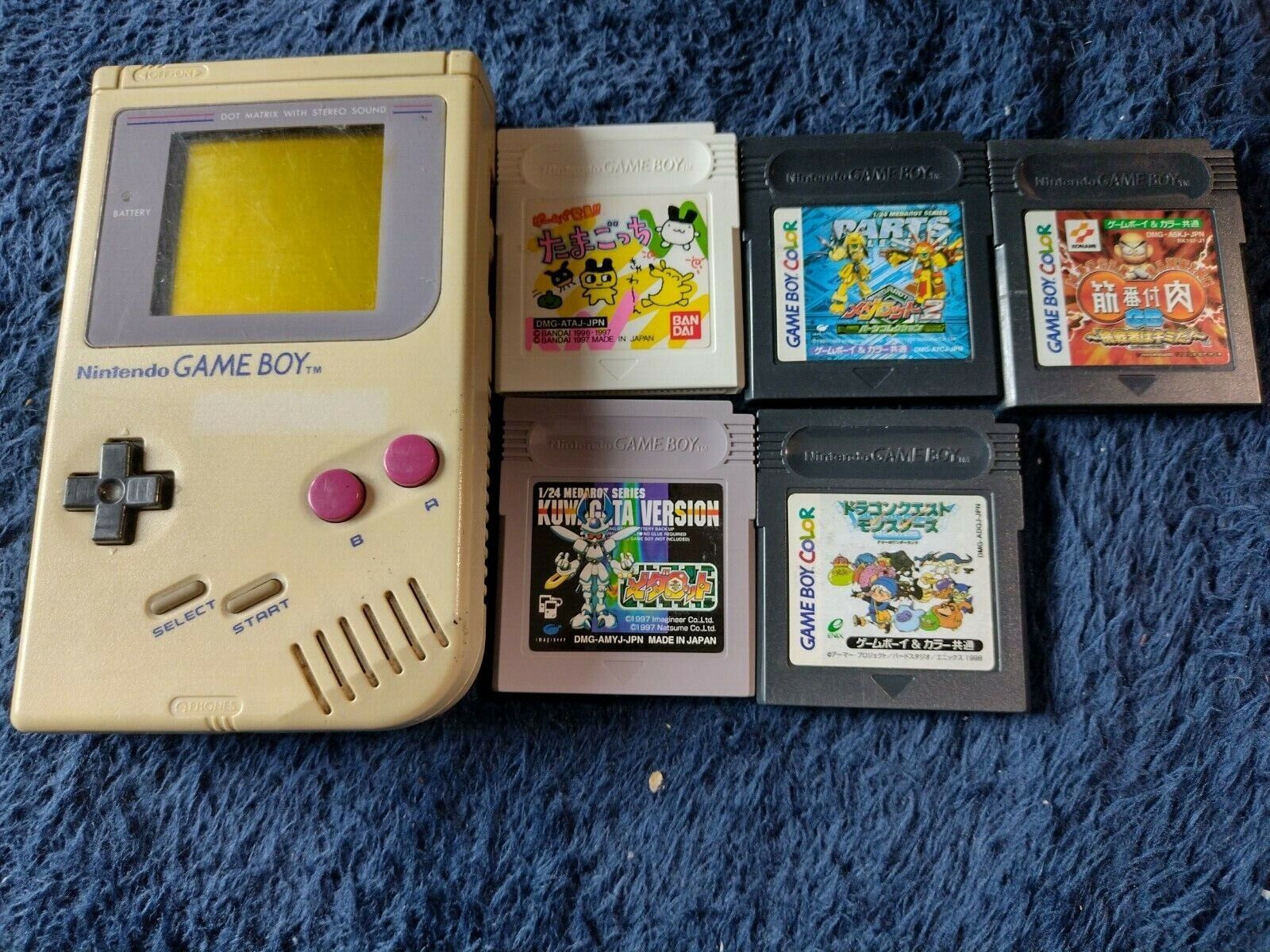 Nintendo Game Boy Original DMG-01 1989 W/+5 Games (SFC/SNES Nintendo Game Boy Original DMG-01 1989 W/+5 Games (SFC/SNES