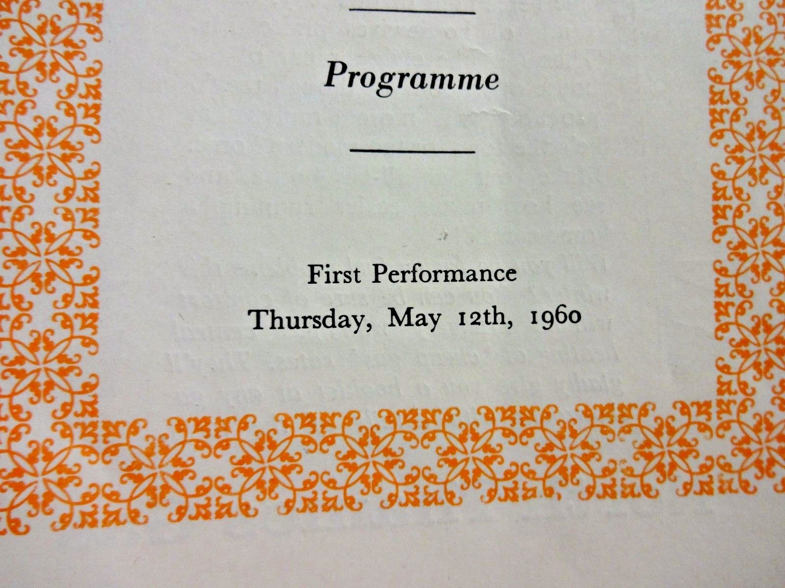 Theater Royal Haymarket Alec Guinness As Ross by T. Rattigan Program 1960 UK