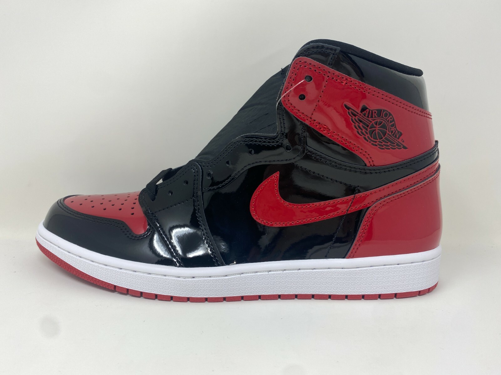 Nike Men's Jordan I 1 Retro High OG Patent Bred Black Nike Men's Jordan I 1 Retro High OG Patent Bred Black