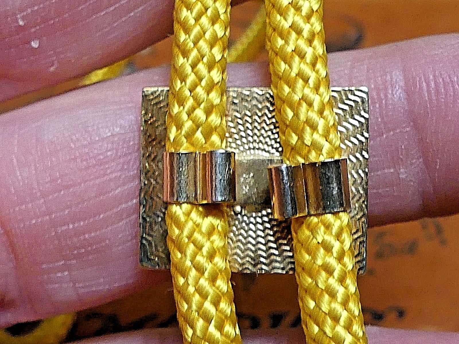 MCM Modern Space Age Looking Men's Gold tone Bolo Tie