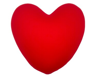 Mushy Pillows Heart Shaped Microbead Pillow Super Soft and Squishy Cover 14 X 13
