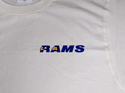 Vintage NWT LA Rams Discus L Shirt NFL Single Stitch 90s