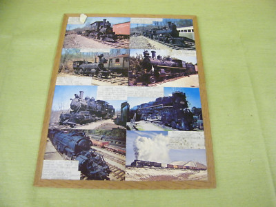 Vintage Set Of 9 Train Postcards
