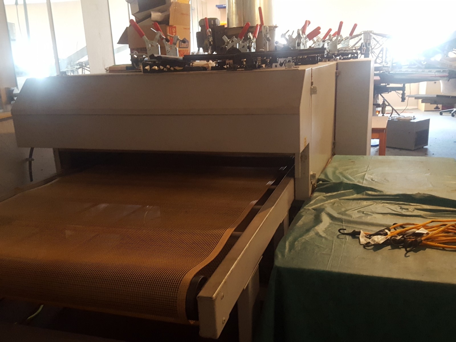 Automatic Screen Printing Press and gas dryer