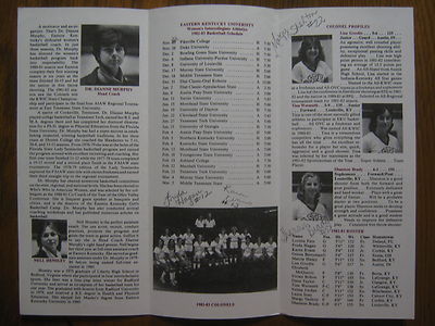 1982-83 Eastern Kentucky Women's Basketball Items(LISA GOODIN/KAREN EVANS  Signd
