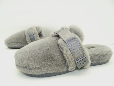 UGG Fluff IT Pantolette Hausschuhe Slipper Warm Gefüttert Herren Gr.46 Grau