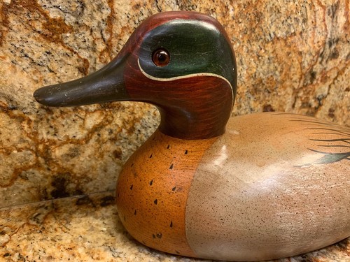 Vintage Duck Decoy Signed Tom Chandler Greenwing  Teal