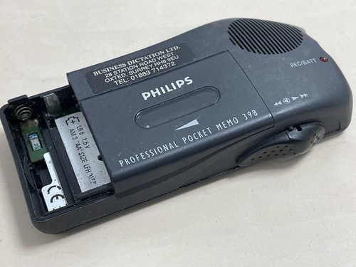 Lecteur de bande portable Philips 398 Cassette Dictaphone Enregistreur vocal ...