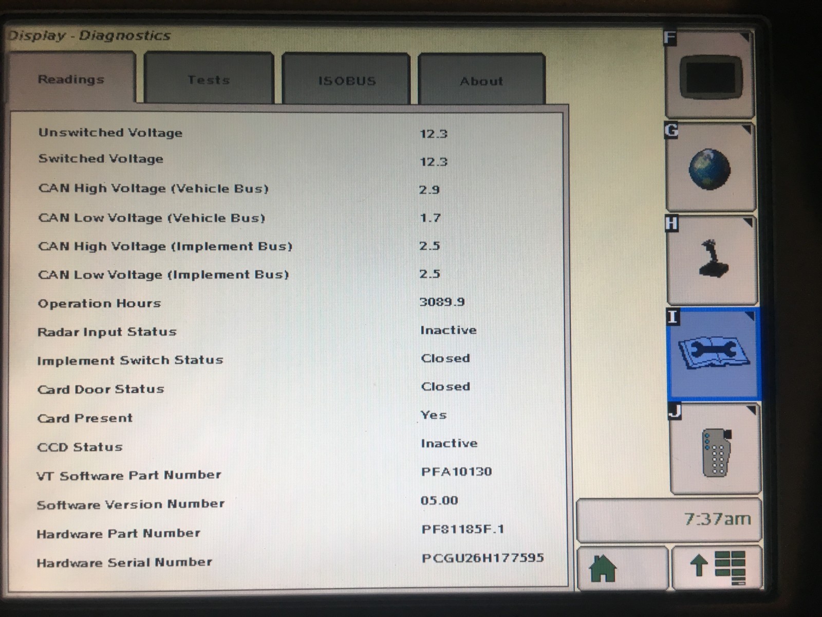 John Deere Starfire Greenstar GS2 2600 GPS Display SF1 Activation