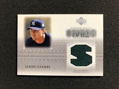 2002 Upper Deck Honor Roll JASON GIAMBI #S9-JG3 Stich Of Nine * JERSEY CARD