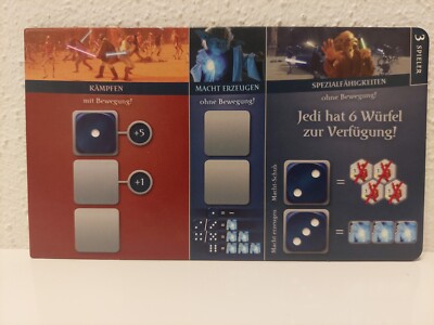 STAR WARS Angriff der Klonkrieger Kosmos Brettspiel: Fähigkeiten Tableaus