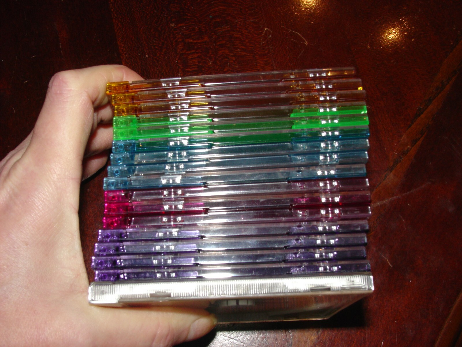 Lot of 17 empty slim MINI disc jewel cases FREE SHIPPING - used