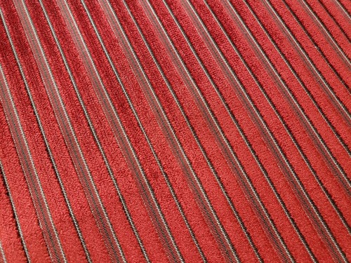 (2) MANUEL CANOVAS Fabric Remnants - PAU  09 -  Cut Velvet Stripe- 12x11  $338