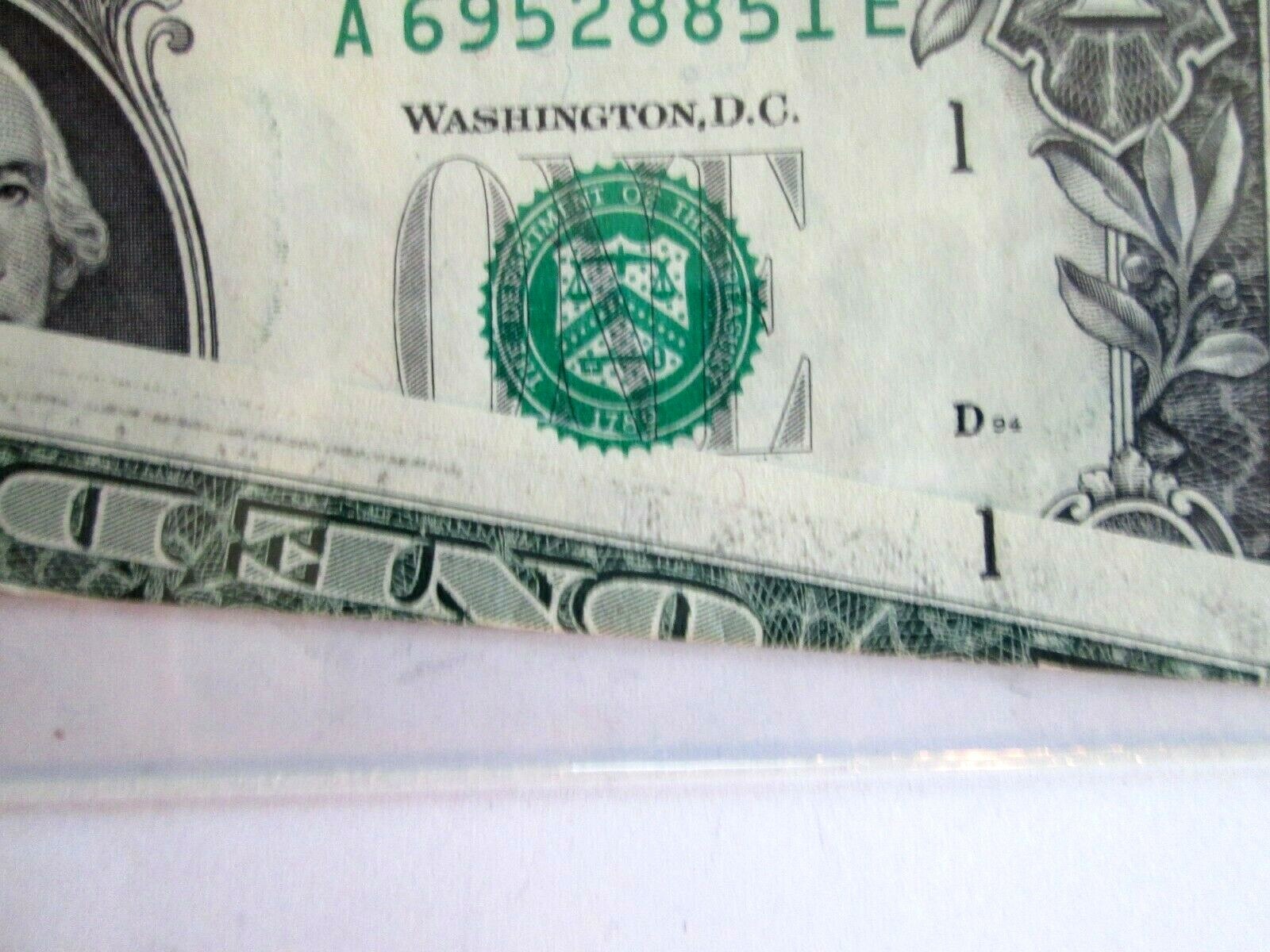 1999 Federal Reserve Note Fr. 1924-A - Double fold over error! PCGS AU-58PPQ!