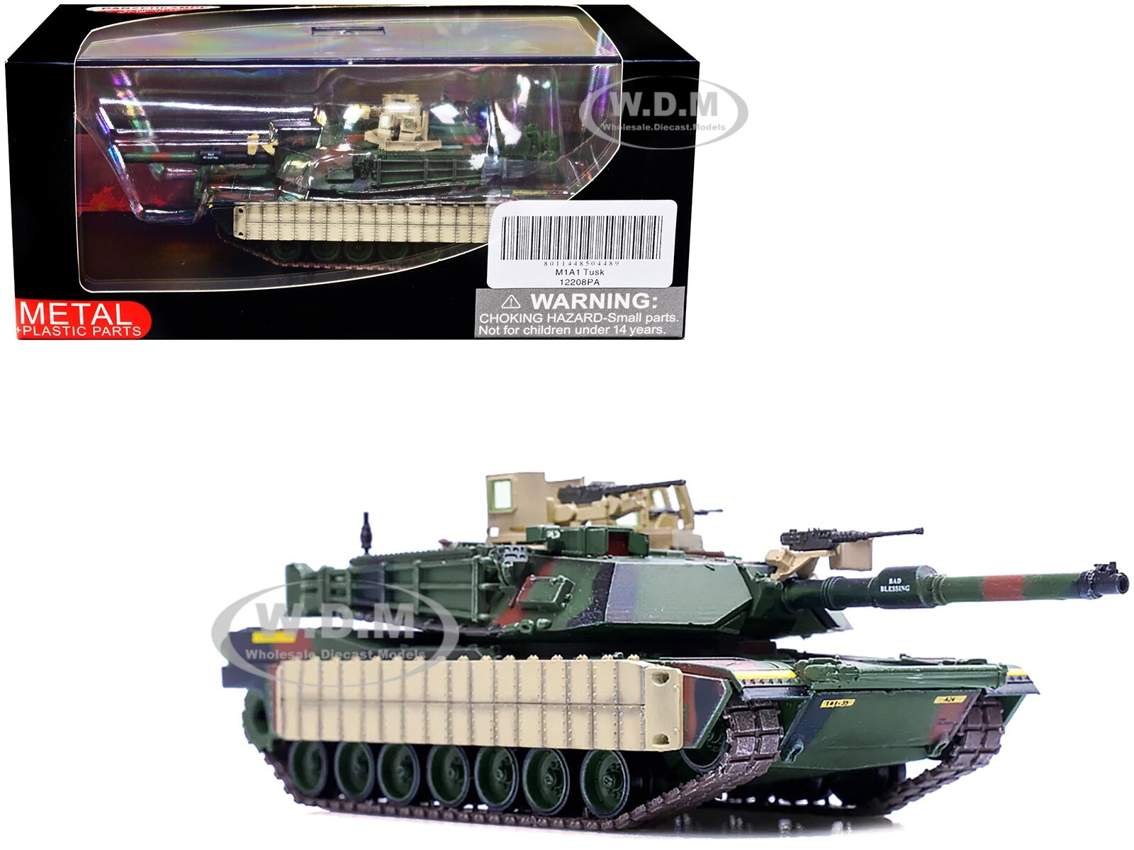 M1A1 TUSK MAIN BATTLE TANK (USA) 1/72 DIECAST MODEL BY PANZERKAMPF 12208 PA