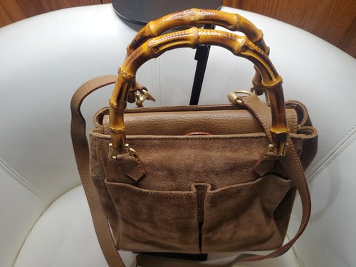 Bamboo handle2way bag／モノトーンレオパ Bamboo handle2way bag／モノトーンレオパ Gucci Vintage Bamboo