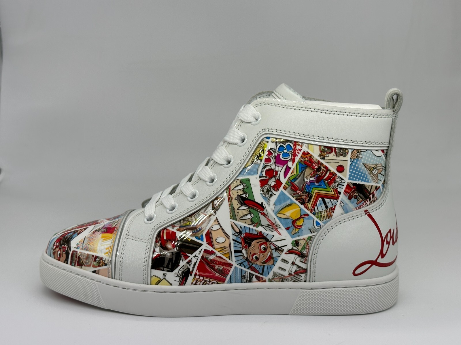 Christian Louboutin FUN LOUIS Comic Patent Leather High Top Christian Louboutin FUN LOUIS Comic Patent Leather High Top