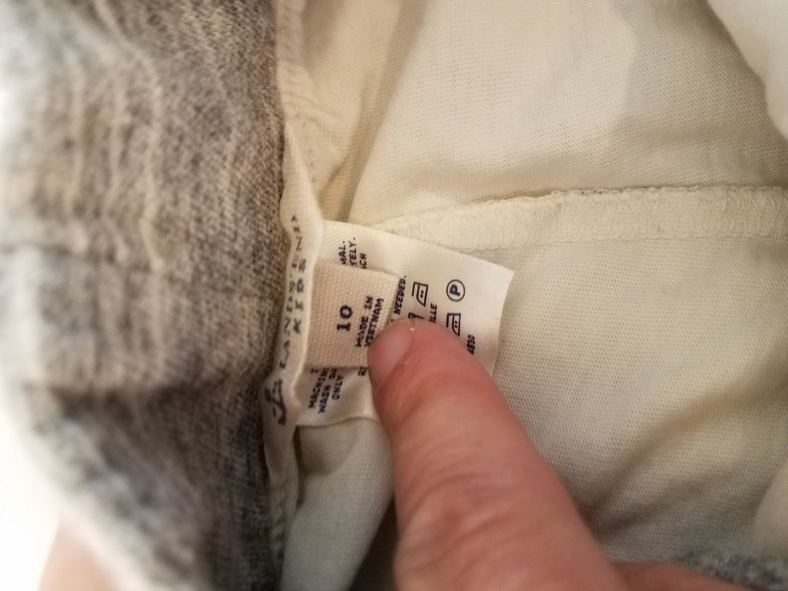 Lands End Grey Knit Skort Girls size 10