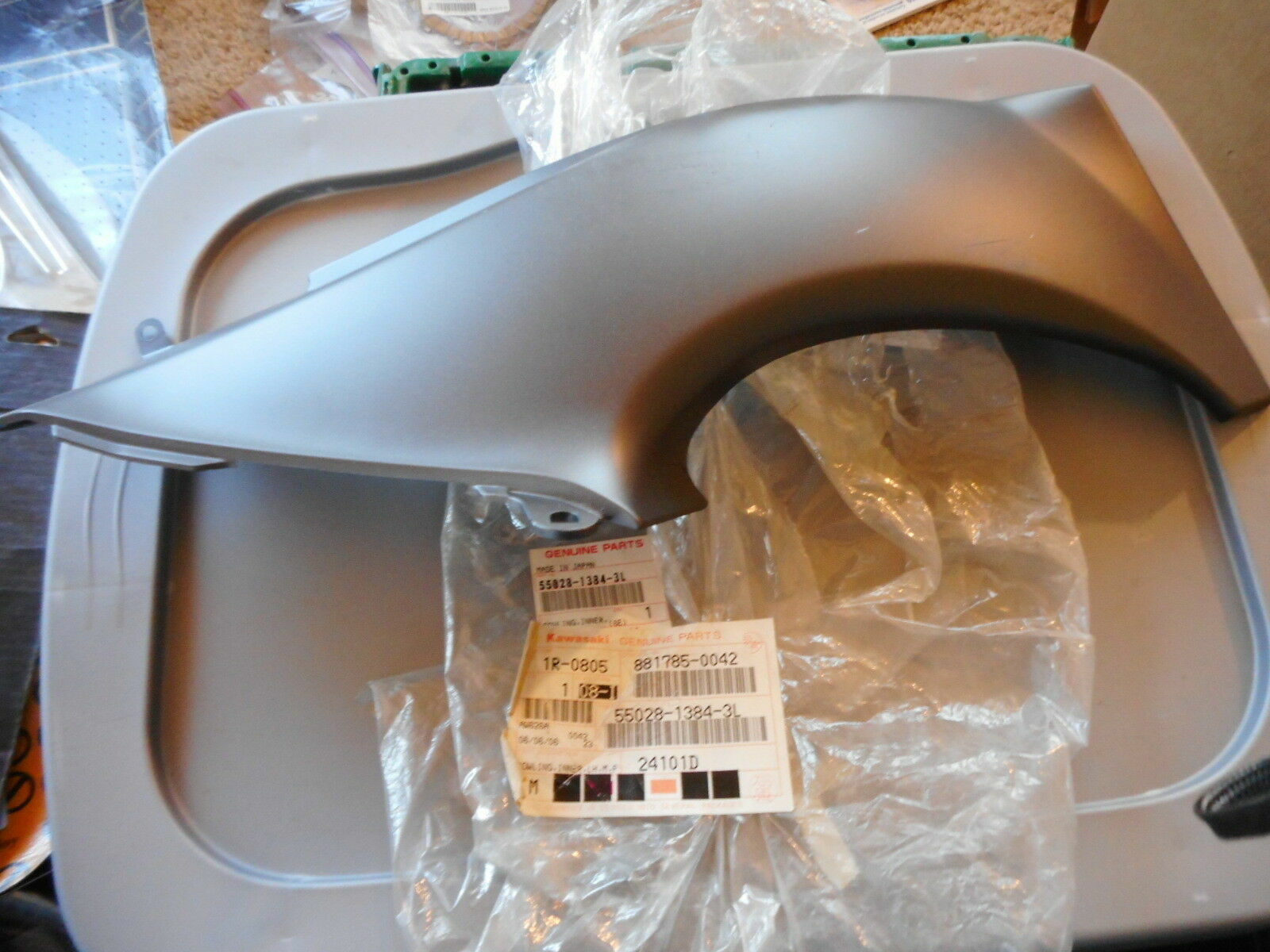 NOS Kawasaki ZX-12R ZX1200 Ninja 00-01 OEM Cowling Inner Gray