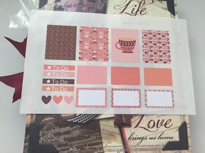 Scrapbooking Embellishment Erin Condren Planner Stickers Coffee Time Design