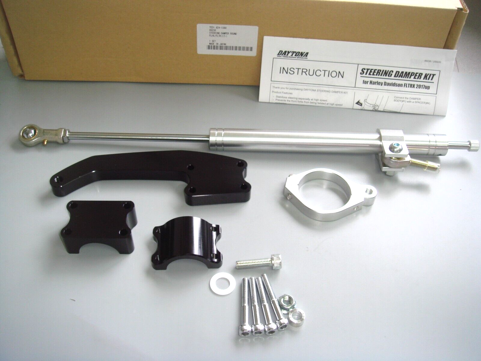 M Harley M8 Steering Dampener Kit Adjustable Milwaukee Eight V