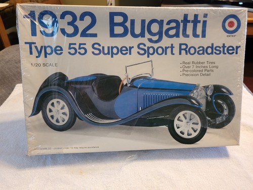 Vintage 1932 BUGATTI Type 55 Roadster BY ENTEX 1:20 Model Kit