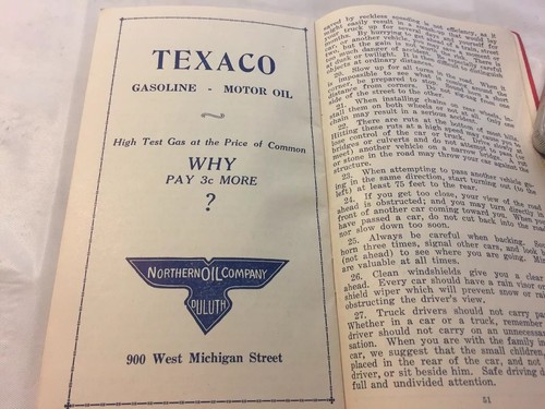 1929 Duluth MN Trafic Rules Book Safe Drivng And Walking
