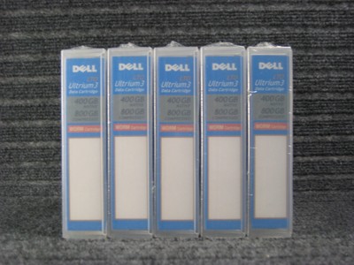 (5) Dell LTO Ultrium 3 WORM Data Cartridge 400GB/800GB 0RC922 New Sealed Lot