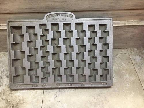 Rare Antique NU Craft Products Co Bklyn NY Bank coin tray Box No 74