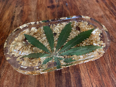 gold flake for some user flake. soap dish or rolling tray