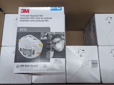 CASE: 3M 8210 N95 Particulate Respirator 1 Case of 160 Masks EXP 2025 lab paint