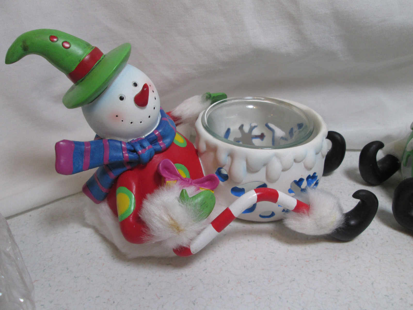 Home Interiors Santa N' Me Candleholders set/2 Retired NIB