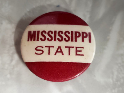 Mississippi State Pin Pep Game Pinback Vintage