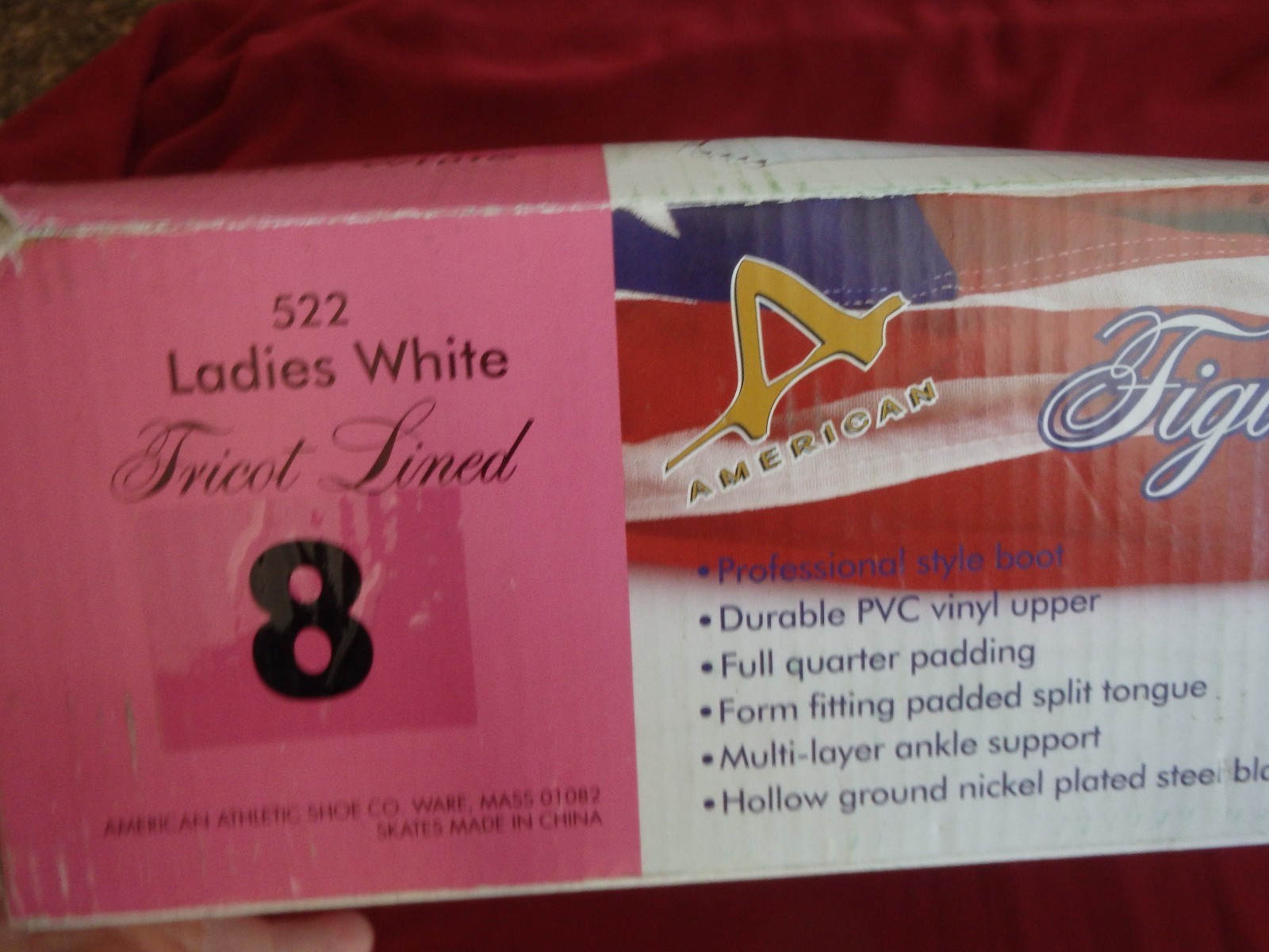 ICE SKATES WOMENS TRI-COAT LINED SZ. 8