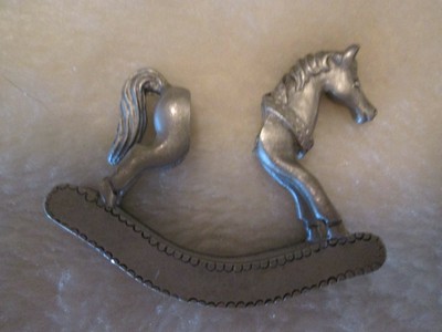 Set of 10 Pewter Rocking Horses, 5 Spoontique & 5 No Brand