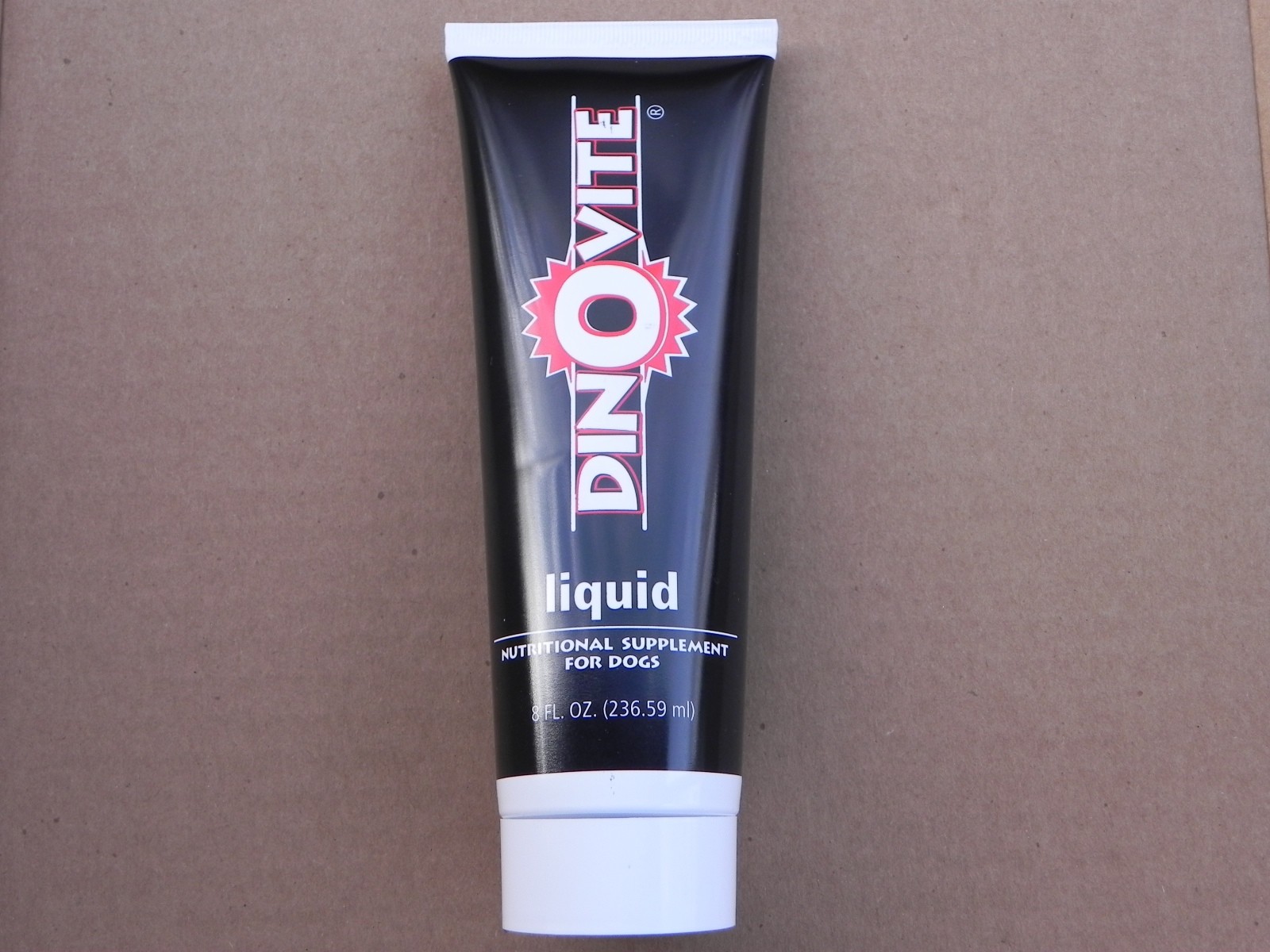 1 New 8oz Tube of Dinovite Liquid & 8oz Bottle LickOchops - Supp. for Dogs