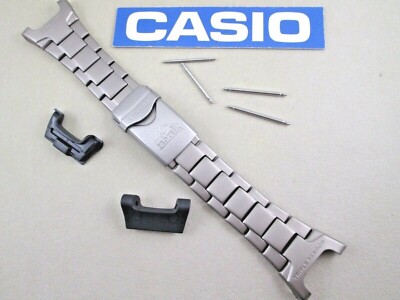 Casio Pro Trek PRG-240T titanium watch band, pins & end pics. Pathfinder PAG-240