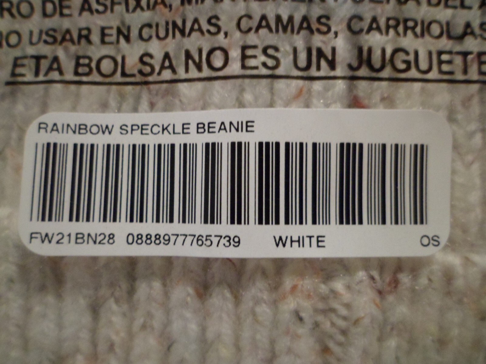 Supreme Rainbow Speckle Beanie FW21BN28 White | eBay