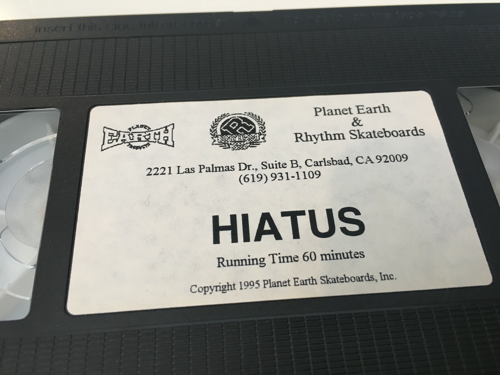 Vintage Planet Earth Hiatus 1995 Rhythm skateboarding VHS RARE - PERSONAL COLLEC