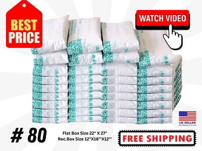 #80 - ( 40 Pack )  NEW! - Mini Foam Handy Bags Not Instapak Shipping Cushion Bag