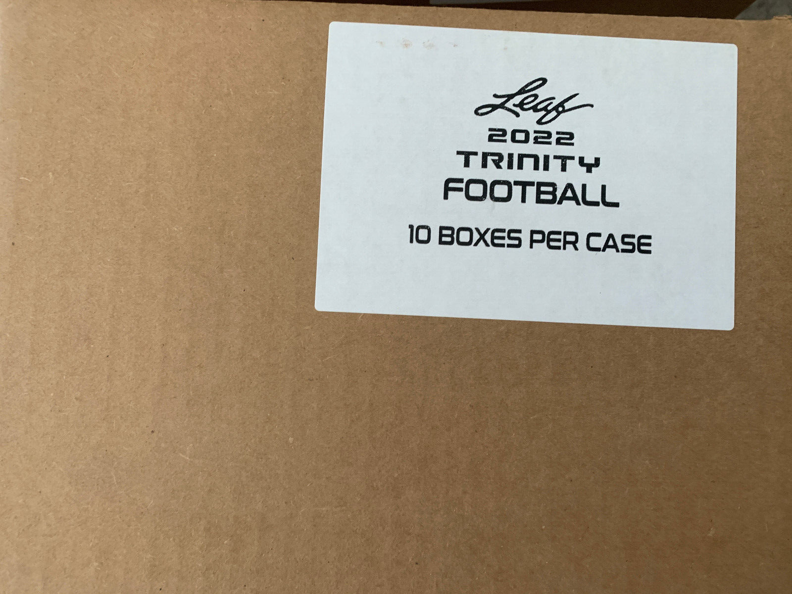 2022 Leaf Trinity Football Factory Sealed 10 Box Hobby Case