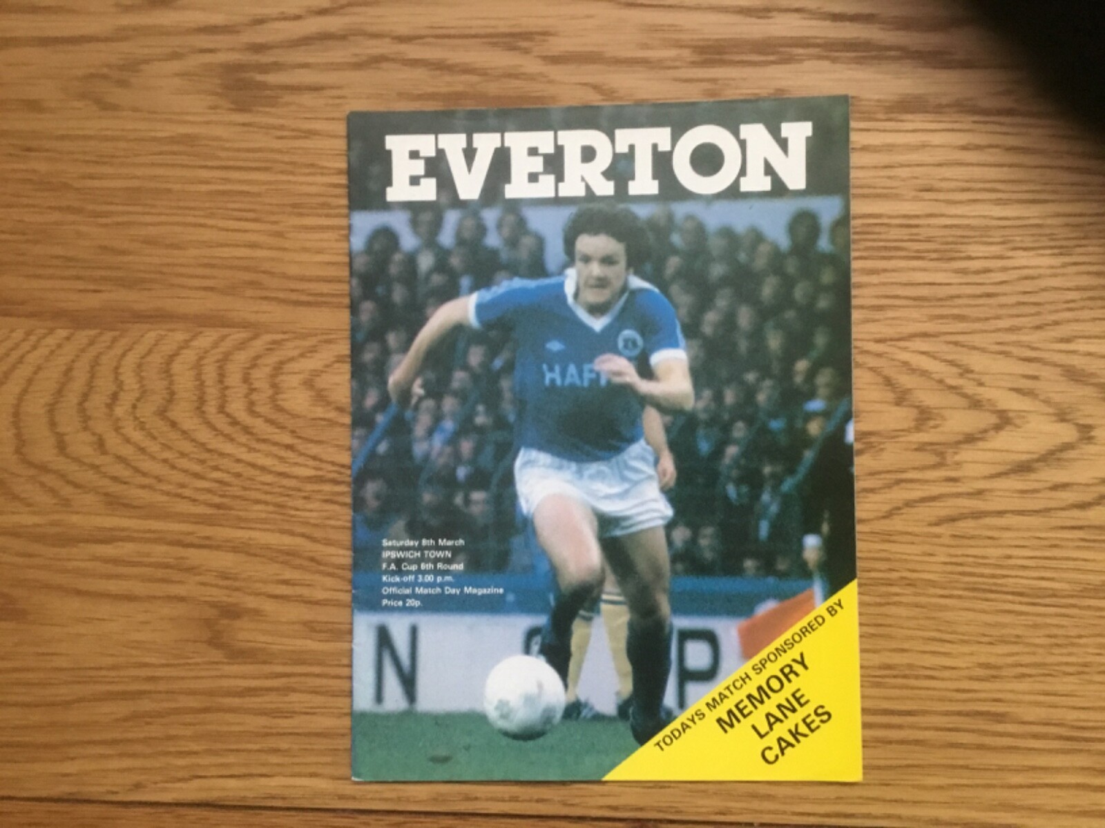 1979-80 EVERTON V IPSWICH TOWN FA CUP SOXTH ROUND FOOTBALL PROGRAMME 