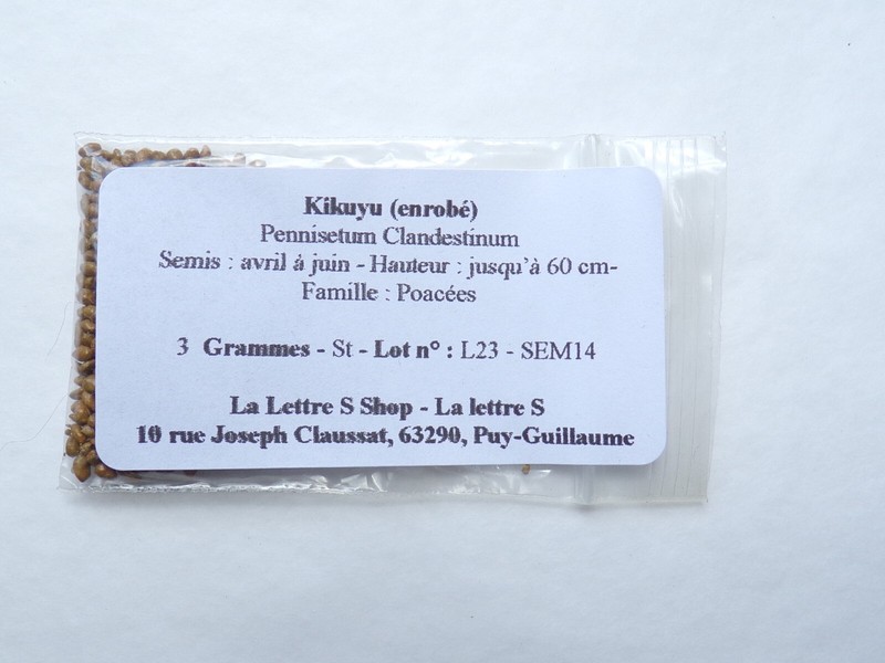 Kikuyu (EnrobÃ© : Rust Brown Color) - Pennisetum Clandestinum - Sem14