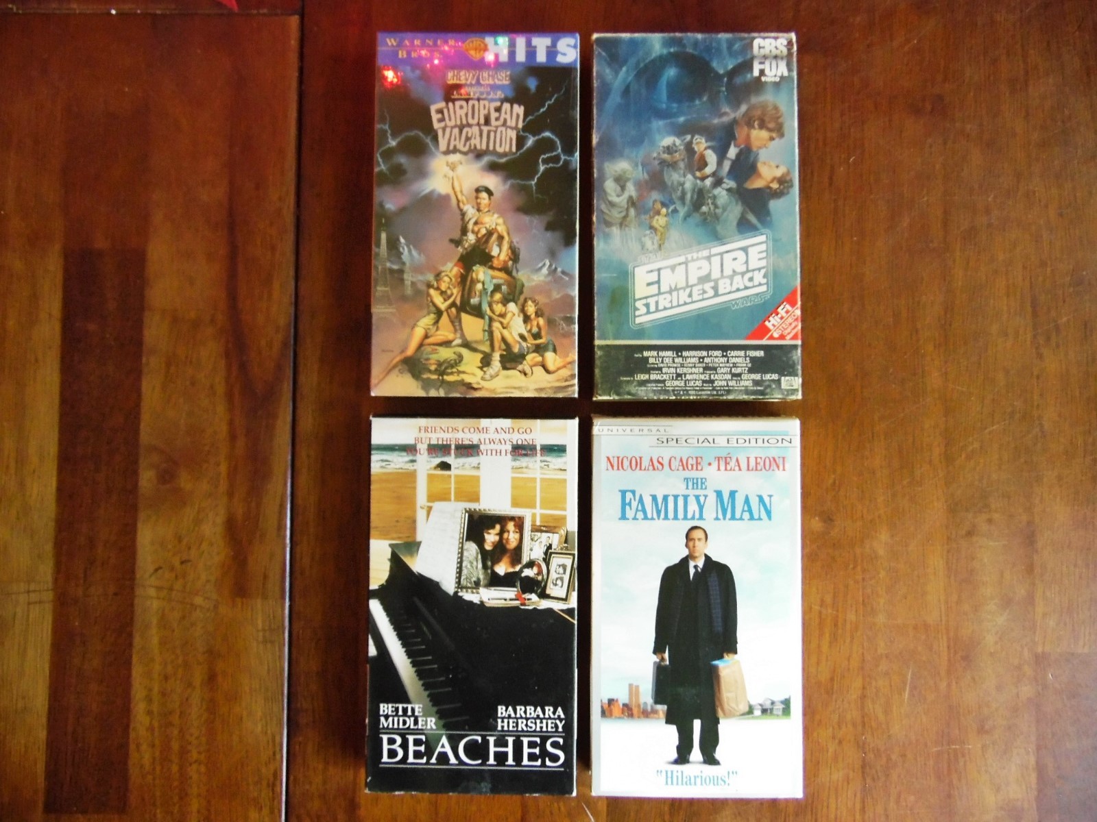 44 USED MIX LOT OF VHS TAPES W/SOME/MOSTLY SLIPCOVERS