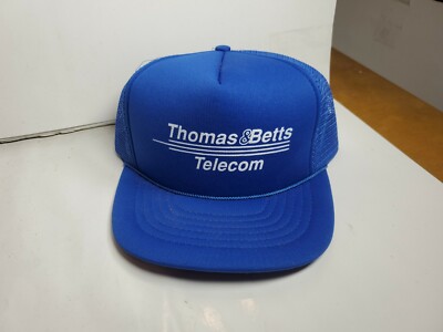 Vintage NOS NWOT Thomas Betts Telecom Mesh Trucker Hat Snapback Cap