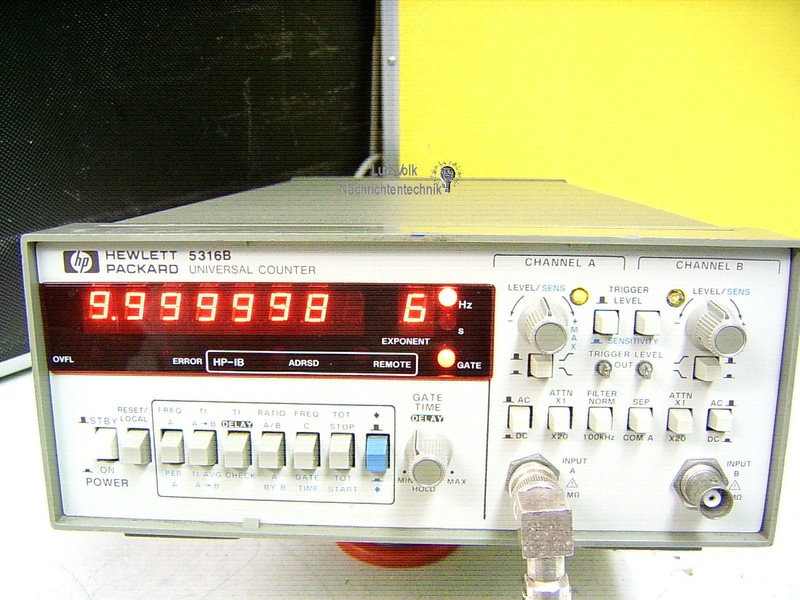 FrequenzzÃ¤Hler Hp 5316b, TischgerÃ¤T, 2-Ch, Kalibriert , Hpib