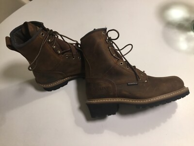 CAROLINA CA5821 Insulated 600 gr Waterproof Logger Heel Work Boot Mens 9 D Steel