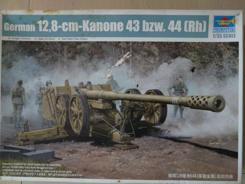 Maquette 1/35 Trumpeter Ref 02312 German 12,8 Cm Kanone 43 Bzw.44 (Rh)