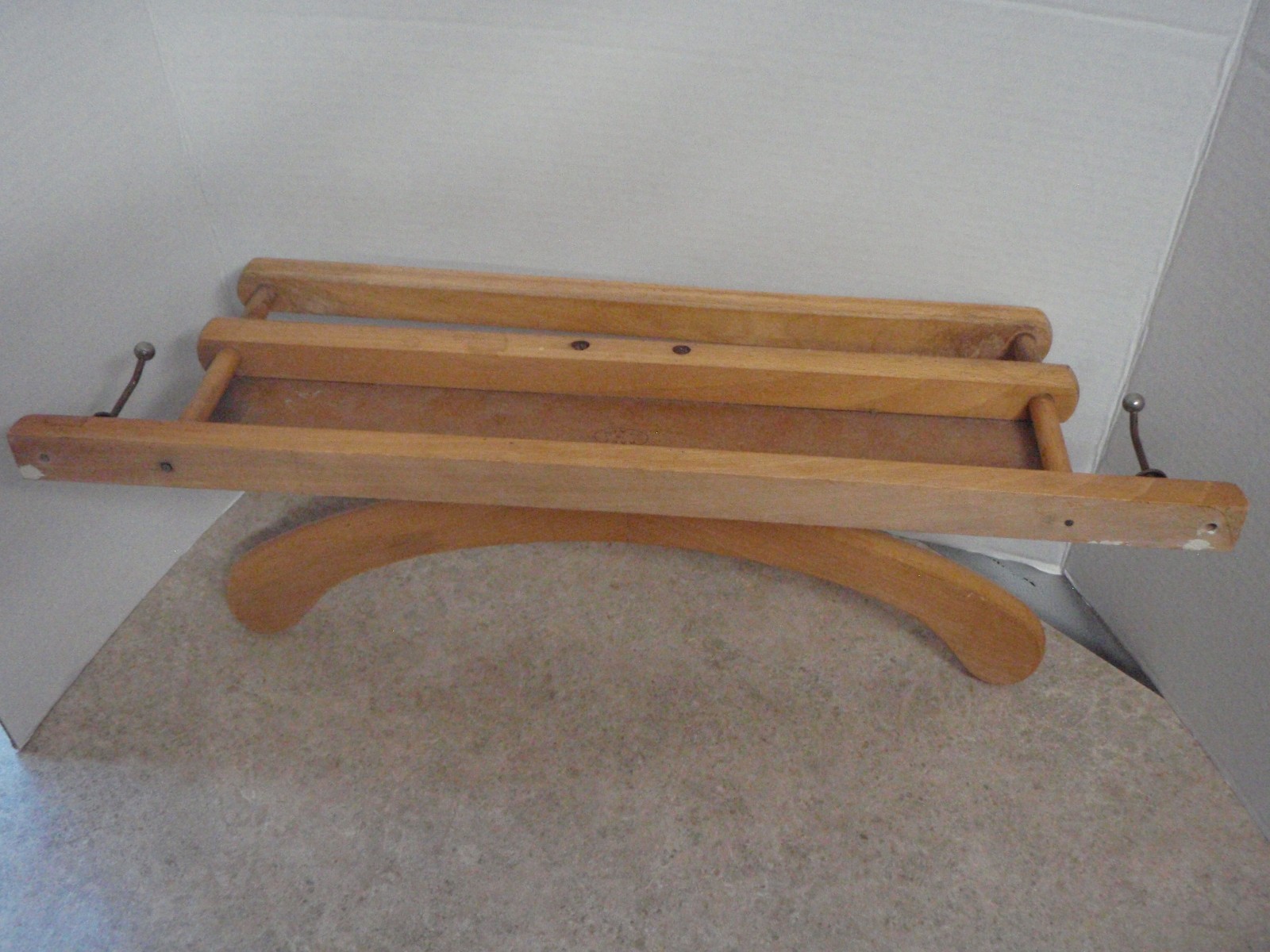 Vintage Valet Butler Italy Wardrobe RARE Closet Wall Mount Coat Hanger w/ Shelf