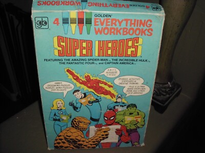 VINTAGE MARVEL SUPER HEROES EVERYTHING WORKBOOKS AVENGERS RARE UNUSED NEW M 1980
